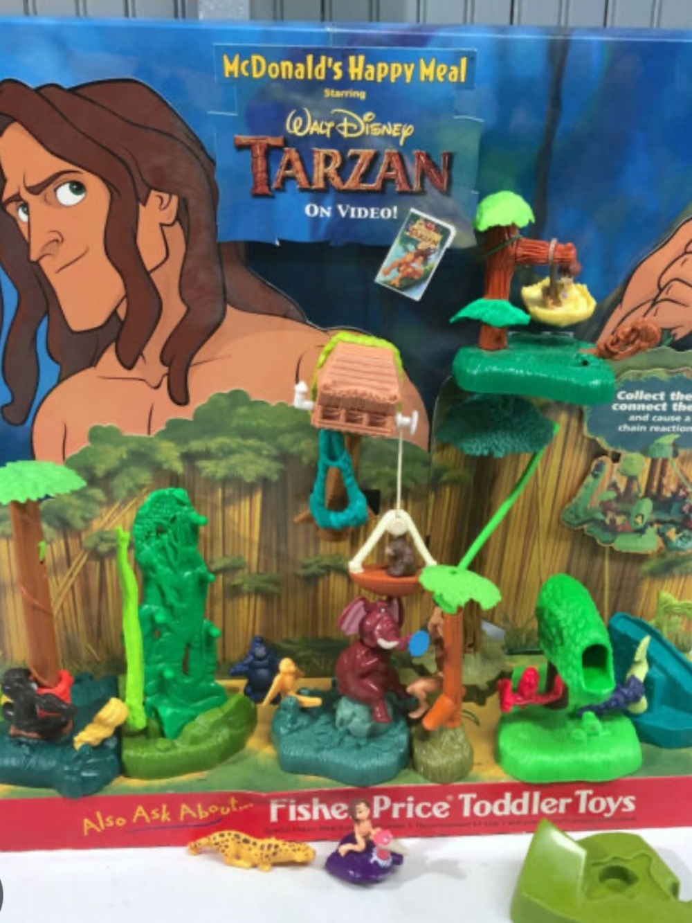 Vintage 2000 MacDonald Tarzan toy Jungle Playset